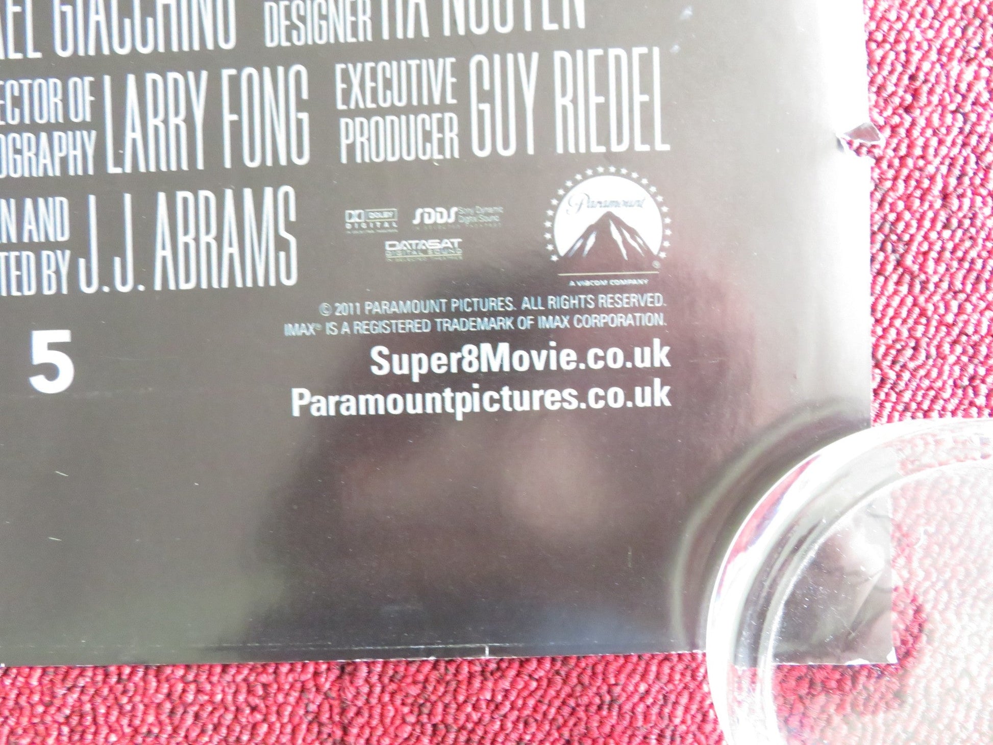 SUPER 8 - A UK QUAD ROLLED POSTER ELLE FANNING JOEL COURTNEY 2011 Rendezvous Cinema Movie posters