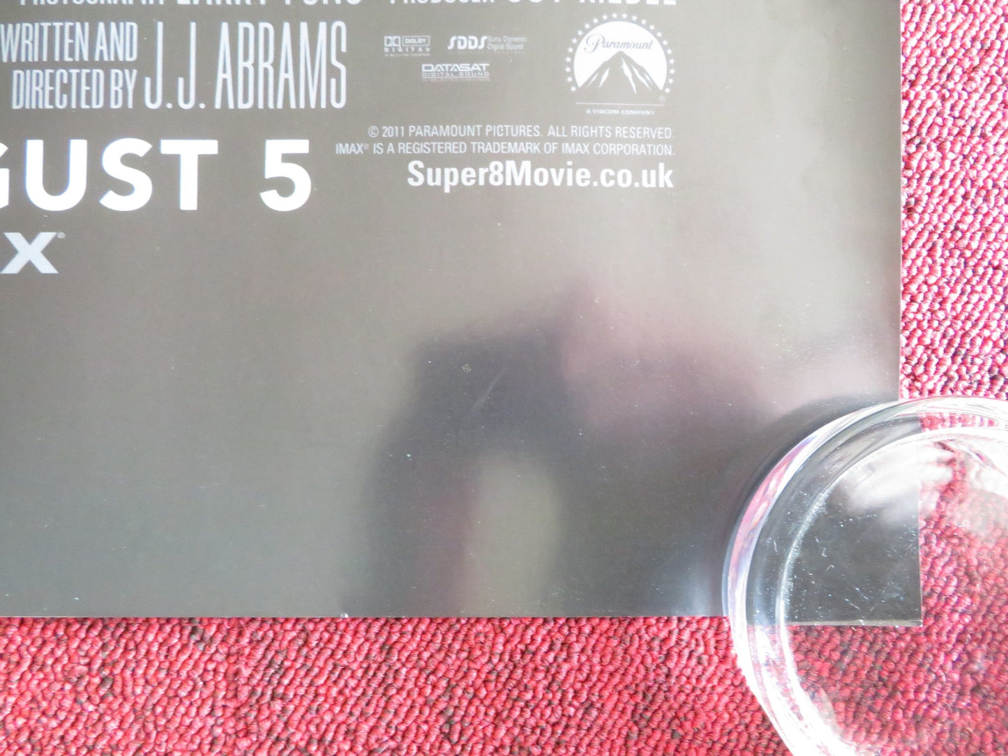 SUPER 8 - B UK QUAD ROLLED POSTER ELLE FANNING JOEL COURTNEY 2011 Rendezvous Cinema Movie posters