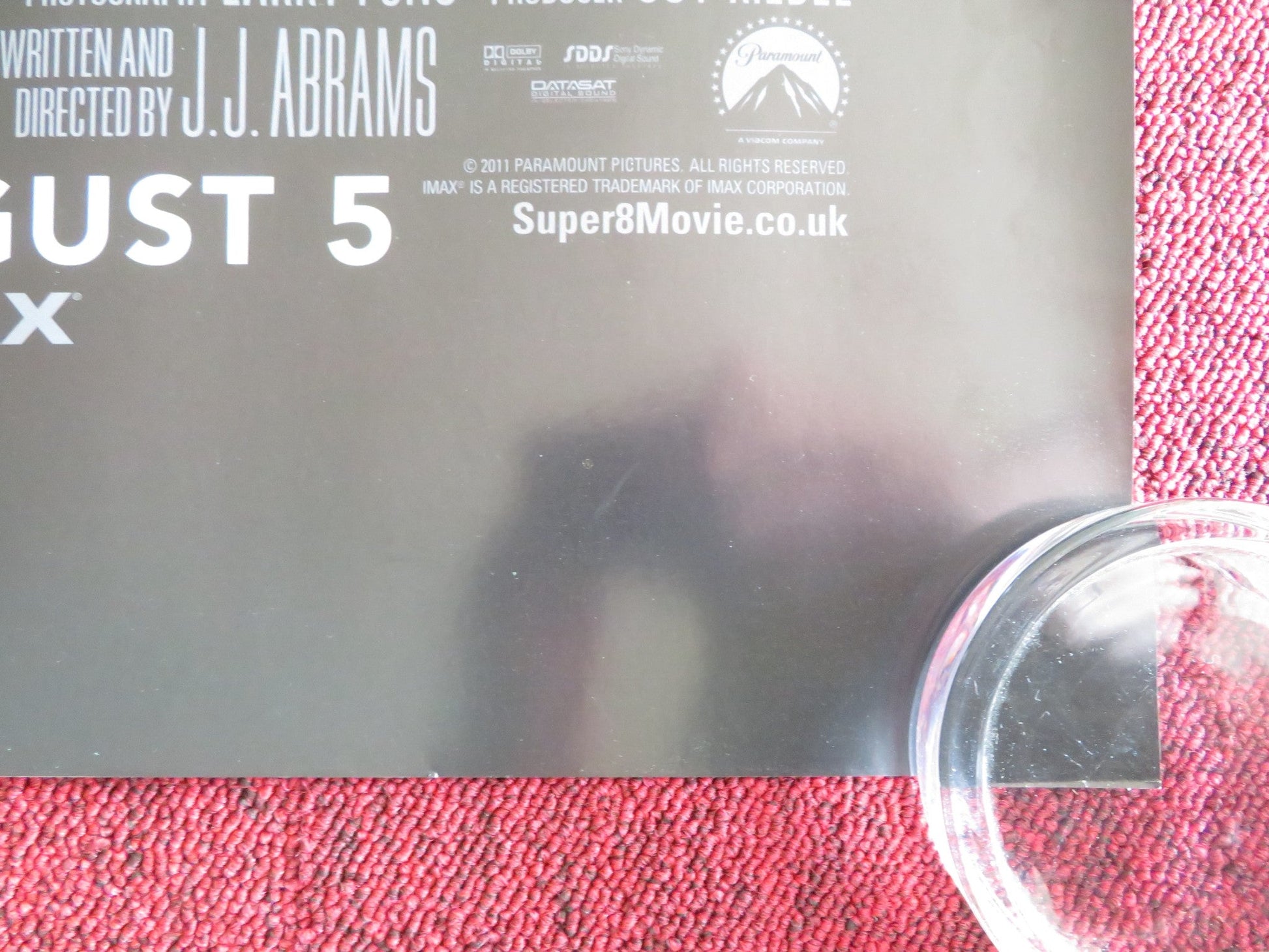 SUPER 8 - B UK QUAD ROLLED POSTER ELLE FANNING JOEL COURTNEY 2011 Rendezvous Cinema Movie posters