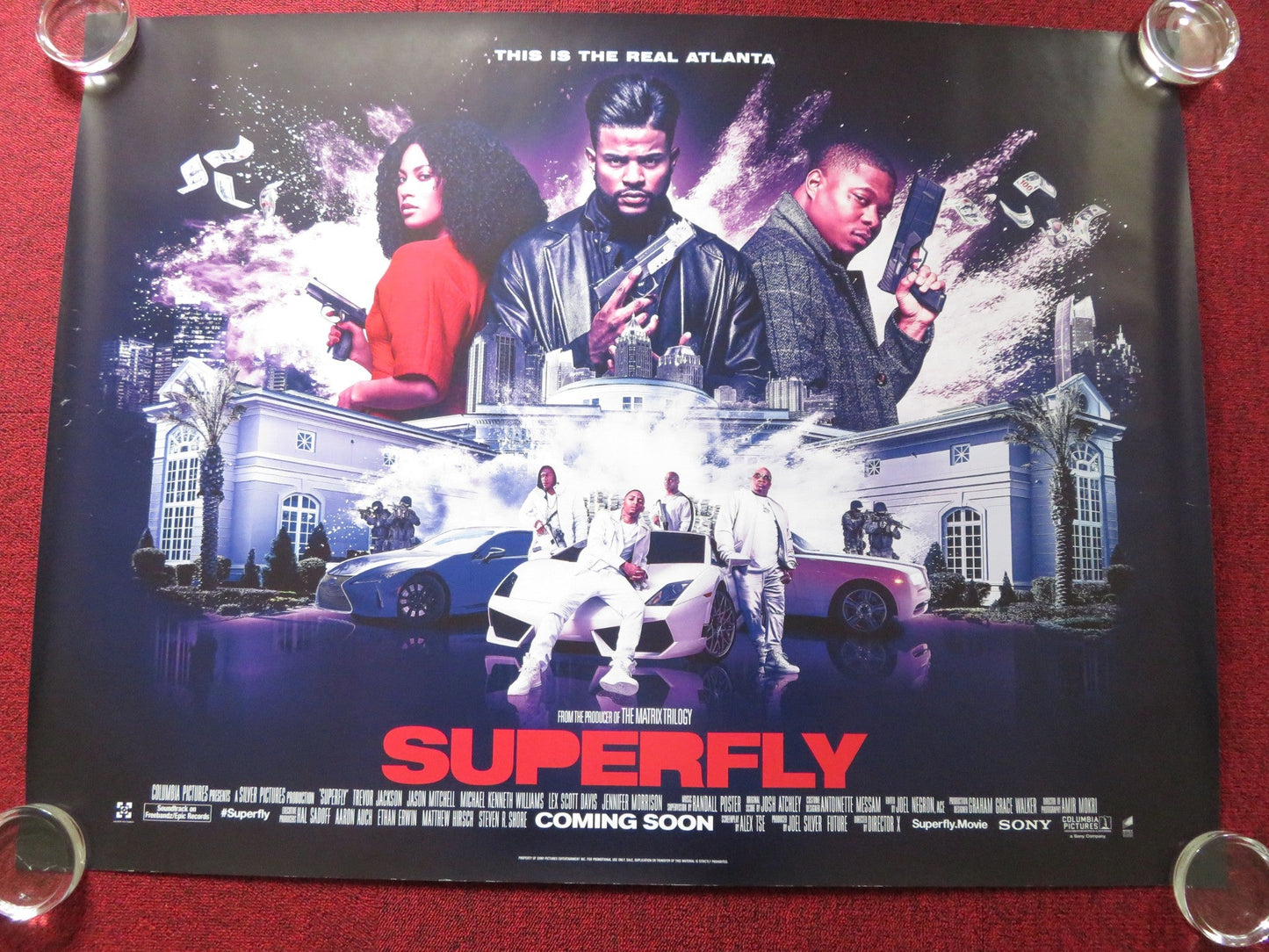 SUPERFLY UK QUAD ROLLED POSTER TREVOR JACKSON JASON MITCHELL 2018 Rendezvous Cinema Movie posters