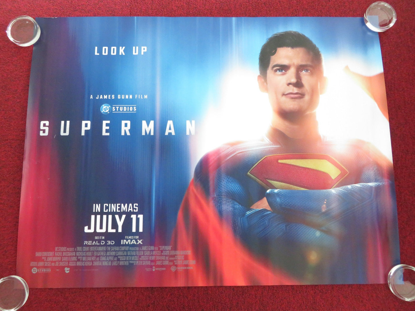 SUPERMAN - A UK QUAD ROLLED POSTER DAVID CORENSWET BRADLEY COOPER 2025 Movie posters
