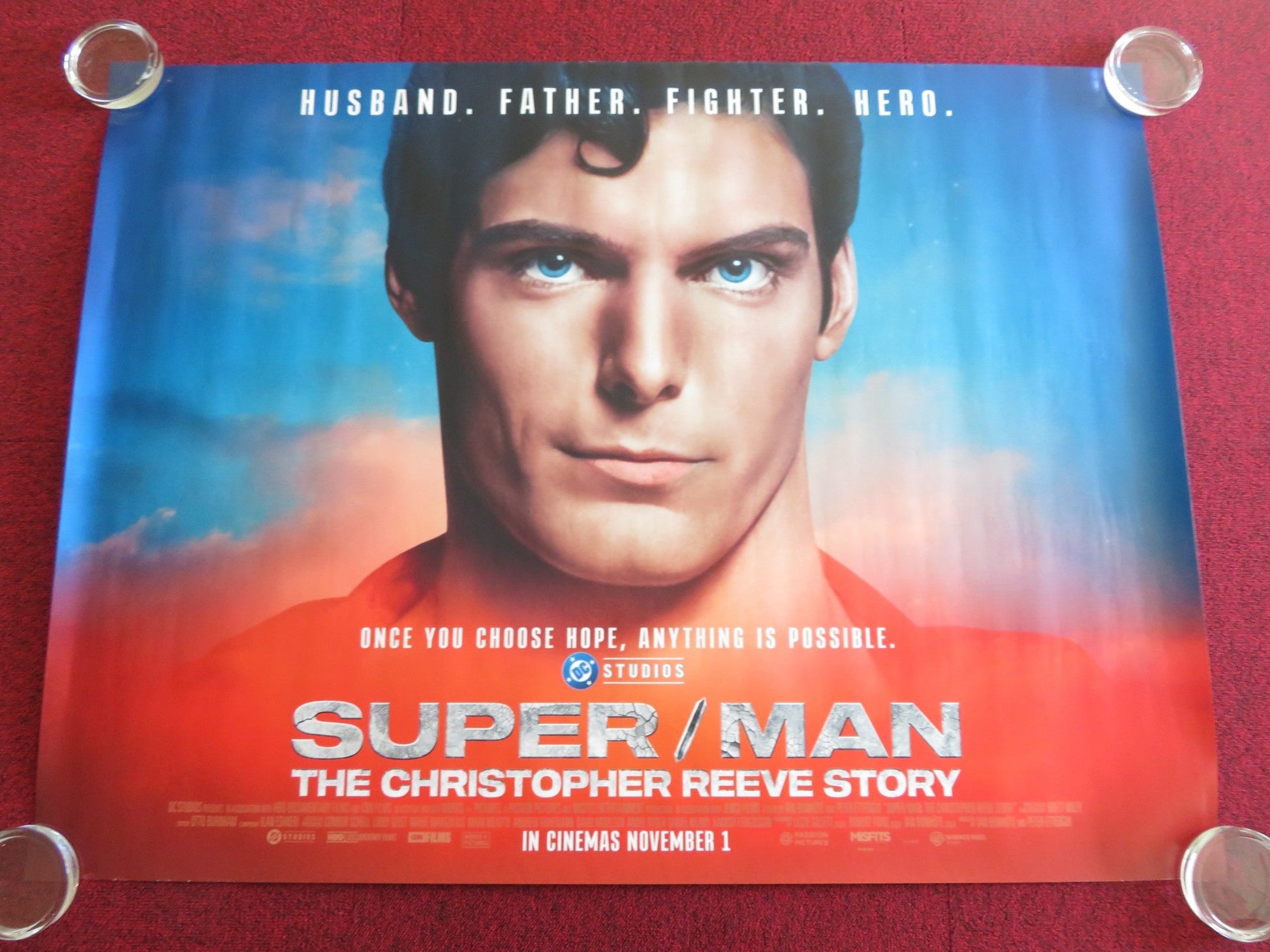 SUPER/MAN: THE CHRISTOPHER REEVE STORY UK QUAD ROLLED POSTER 2024 Rendezvous Cinema Movie posters