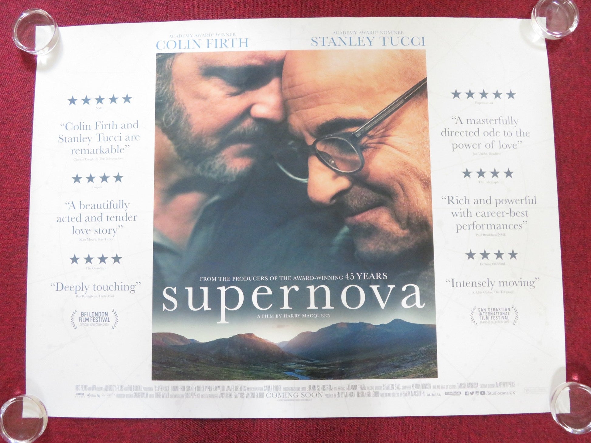 SUPERNOVA UK QUAD ROLLED POSTER COLIN FIRTH STANLEY TUCCI 2020 Rendezvous Cinema Movie posters