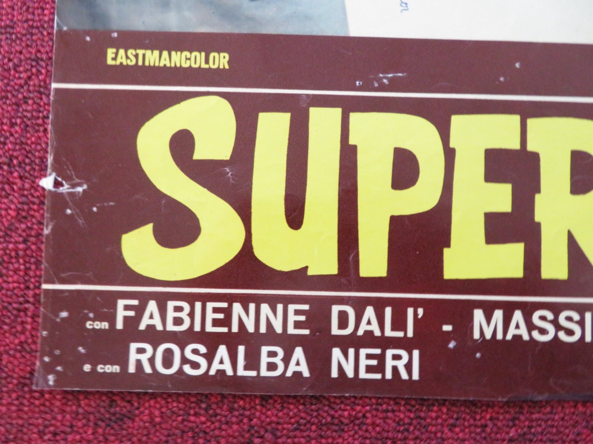 SUPERSEVEN CALLING CAIRO - A ITALIAN FOTOBUSTA POSTER ROGER BROWNE 1965 Rendezvous Cinema Movie posters