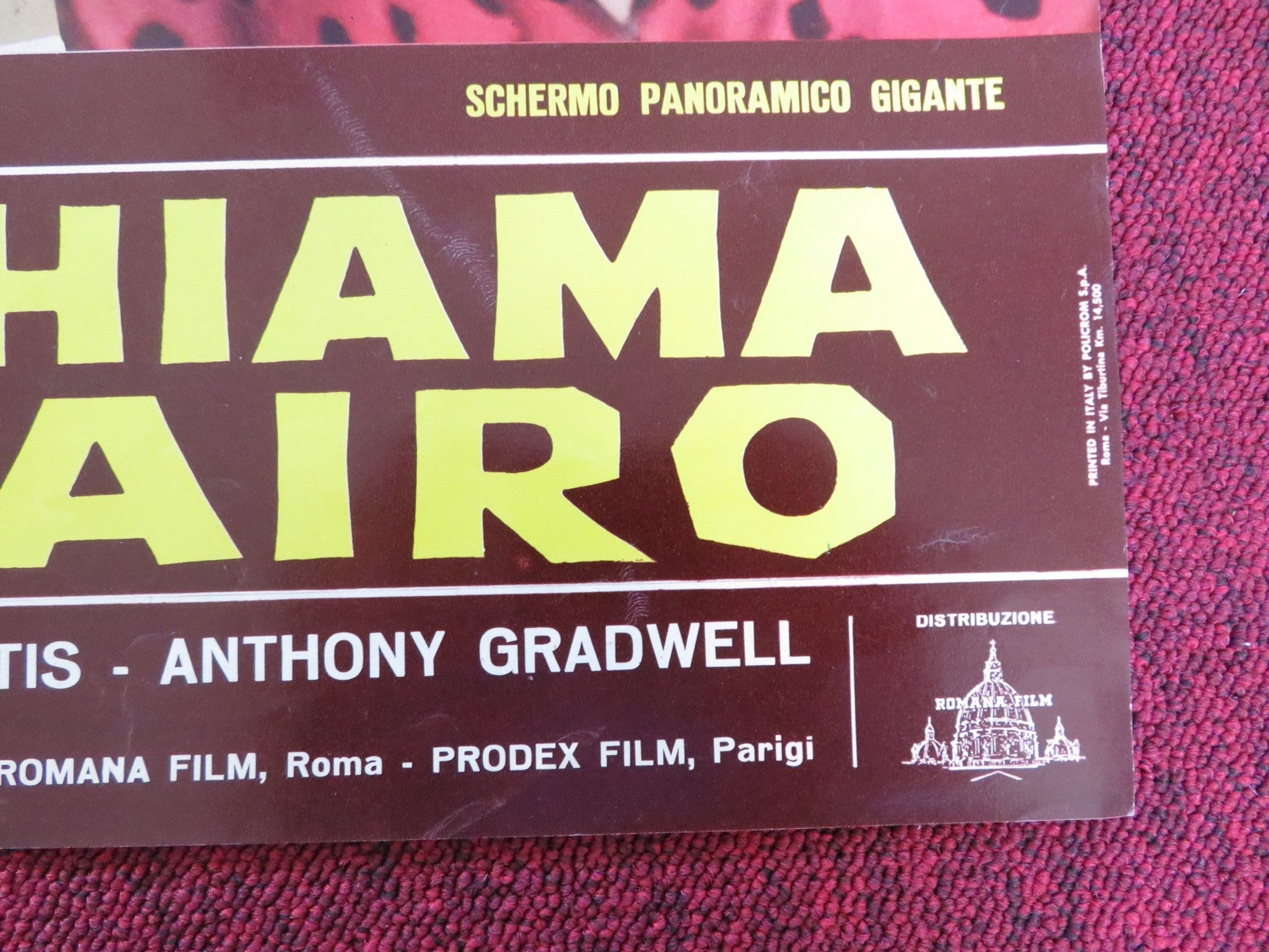 SUPERSEVEN CALLING CAIRO - C ITALIAN FOTOBUSTA POSTER ROGER BROWNE 1965 Rendezvous Cinema Movie posters