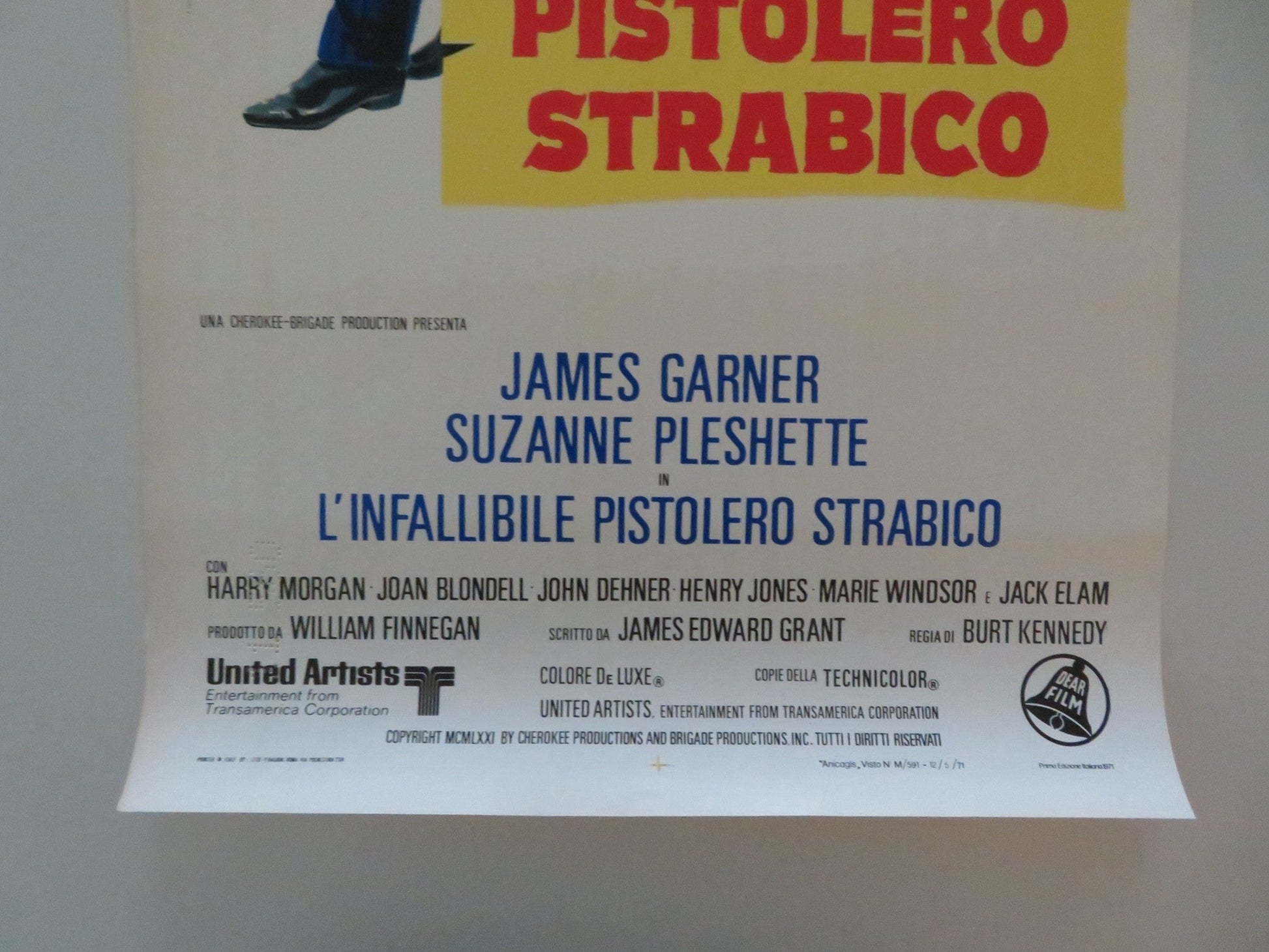 SUPPORT YOUR LOCAL GUNFIGHTER - B ITALIAN LOCANDINA POSTER JAMES GARNER 1971 Movie posters