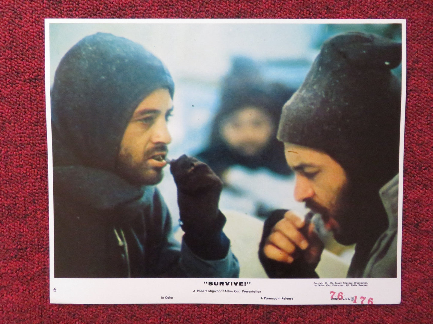 SURVIVE! - 6 LOBBY CARD HUGO STIGLITZ NORMA LAZARENO 1976 Rendezvous Cinema Movie posters