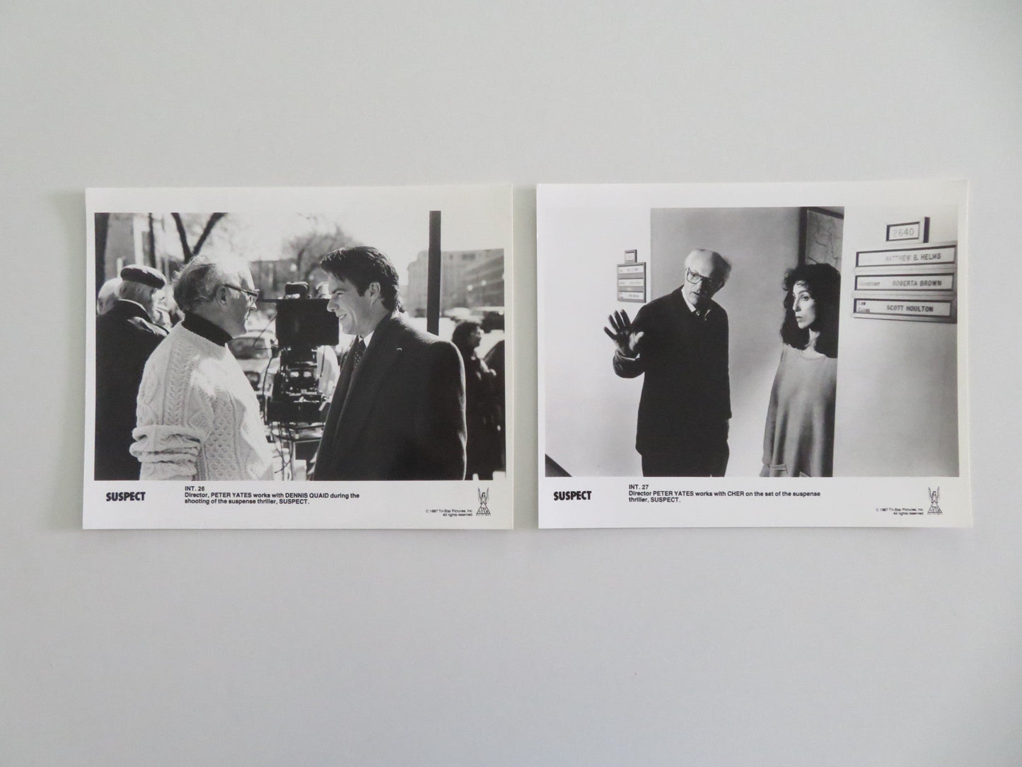 SUSPECT MOVIE STILL PHOTO LOT OF 12 CHER DENNIS QUAID 1987 Movie posters