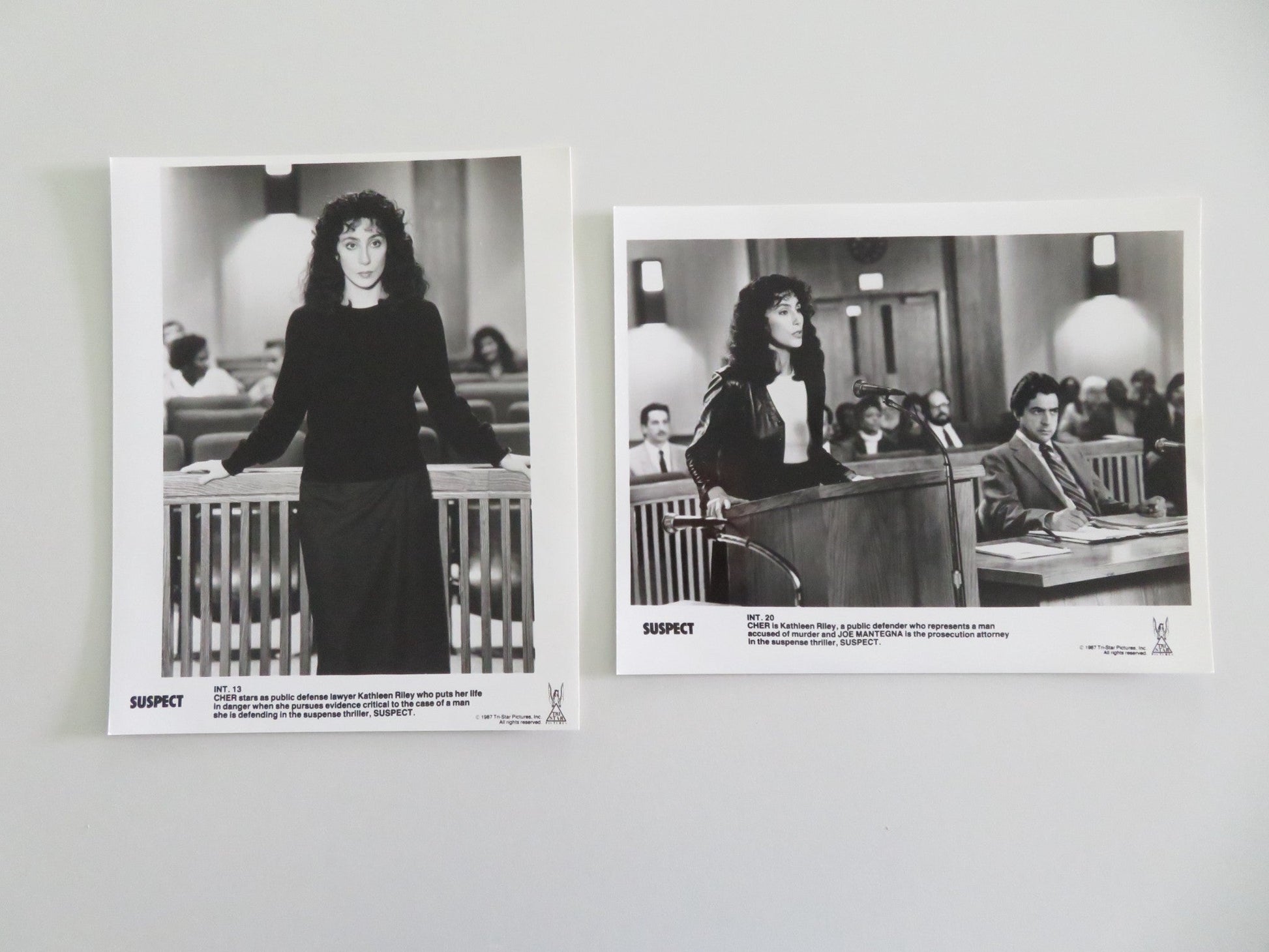 SUSPECT MOVIE STILL PHOTO LOT OF 12 CHER DENNIS QUAID 1987 Movie posters