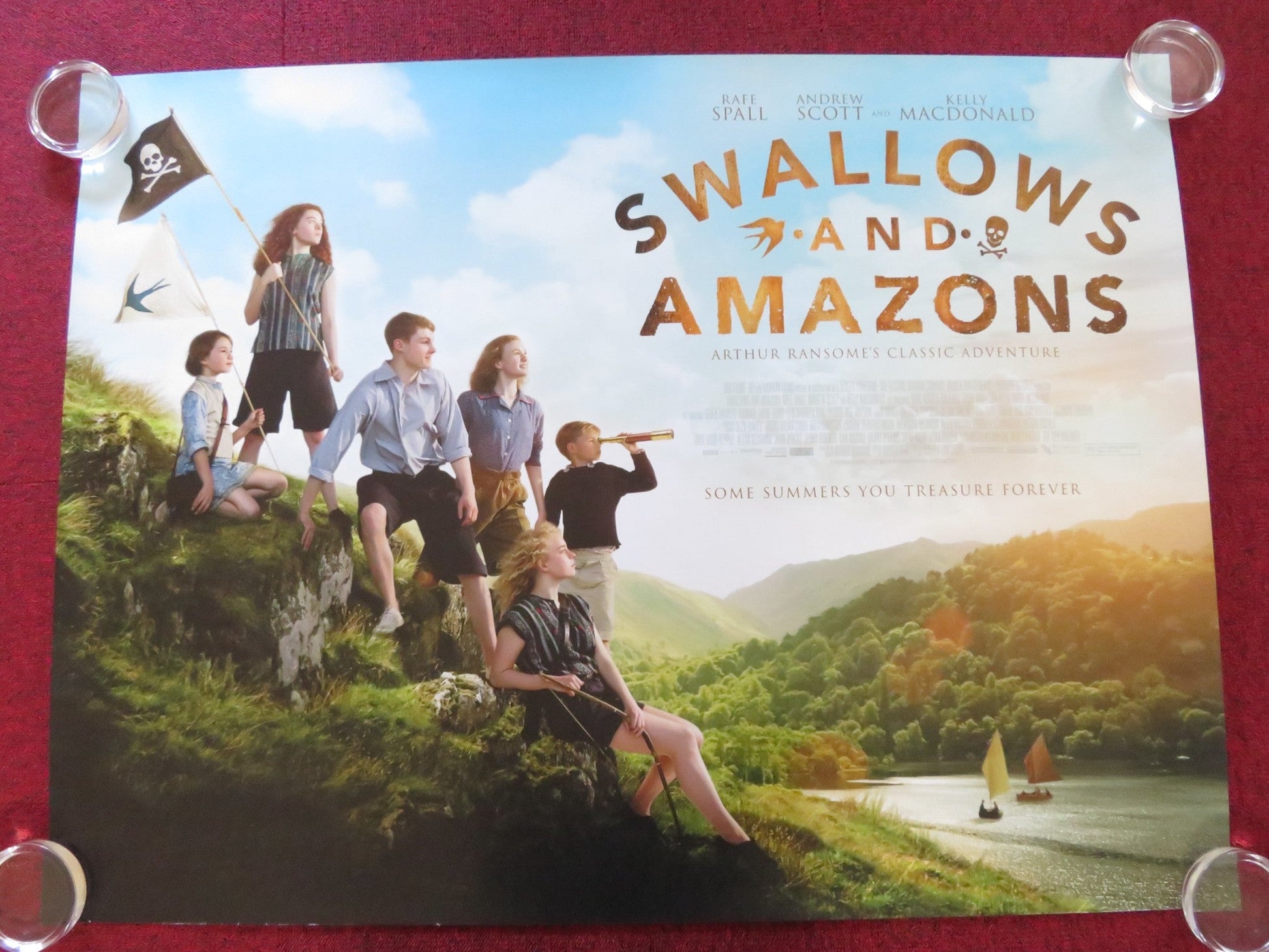 SWALLOW AND AMAZONS UK QUAD ROLLED POSTER RAFE SPALL ANDREW SCOTT 2016 Rendezvous Cinema Movie posters