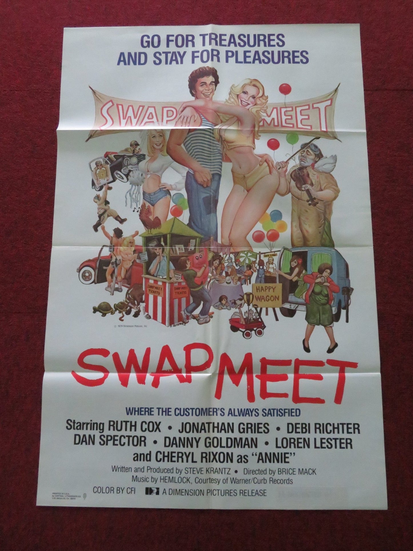 SWAP MEET FOLDED US ONE SHEET POSTER JON GRIES RUTH COX 1979 Movie posters