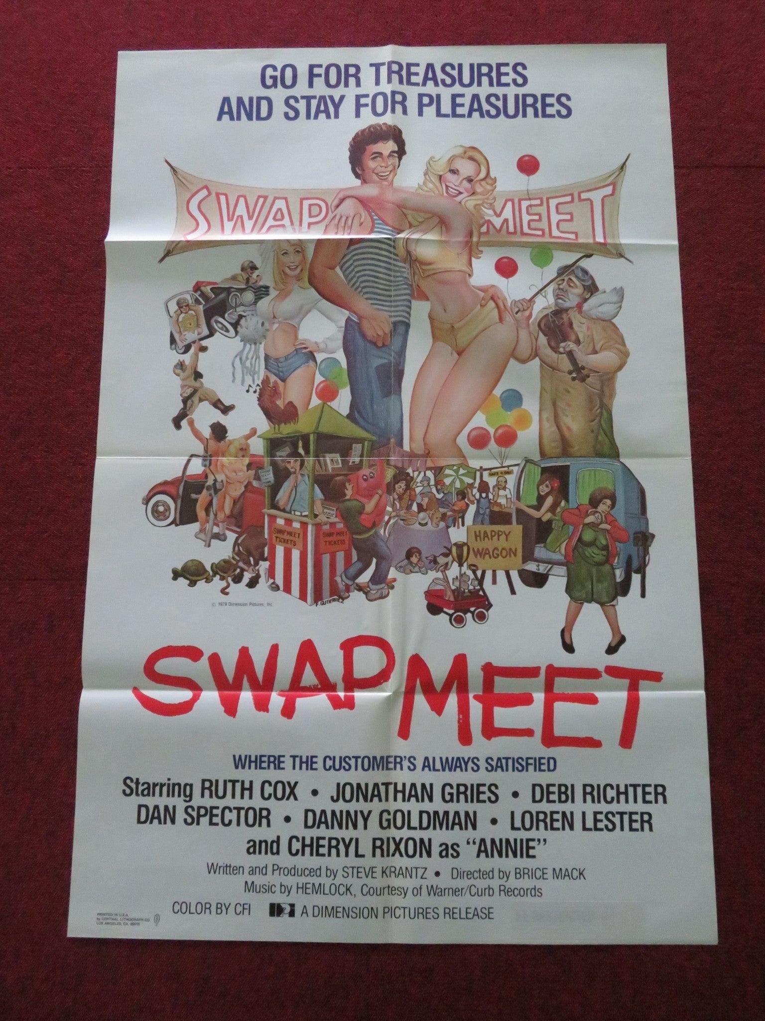 SWAP MEET FOLDED US ONE SHEET POSTER JON GRIES RUTH COX 1979 Movie posters