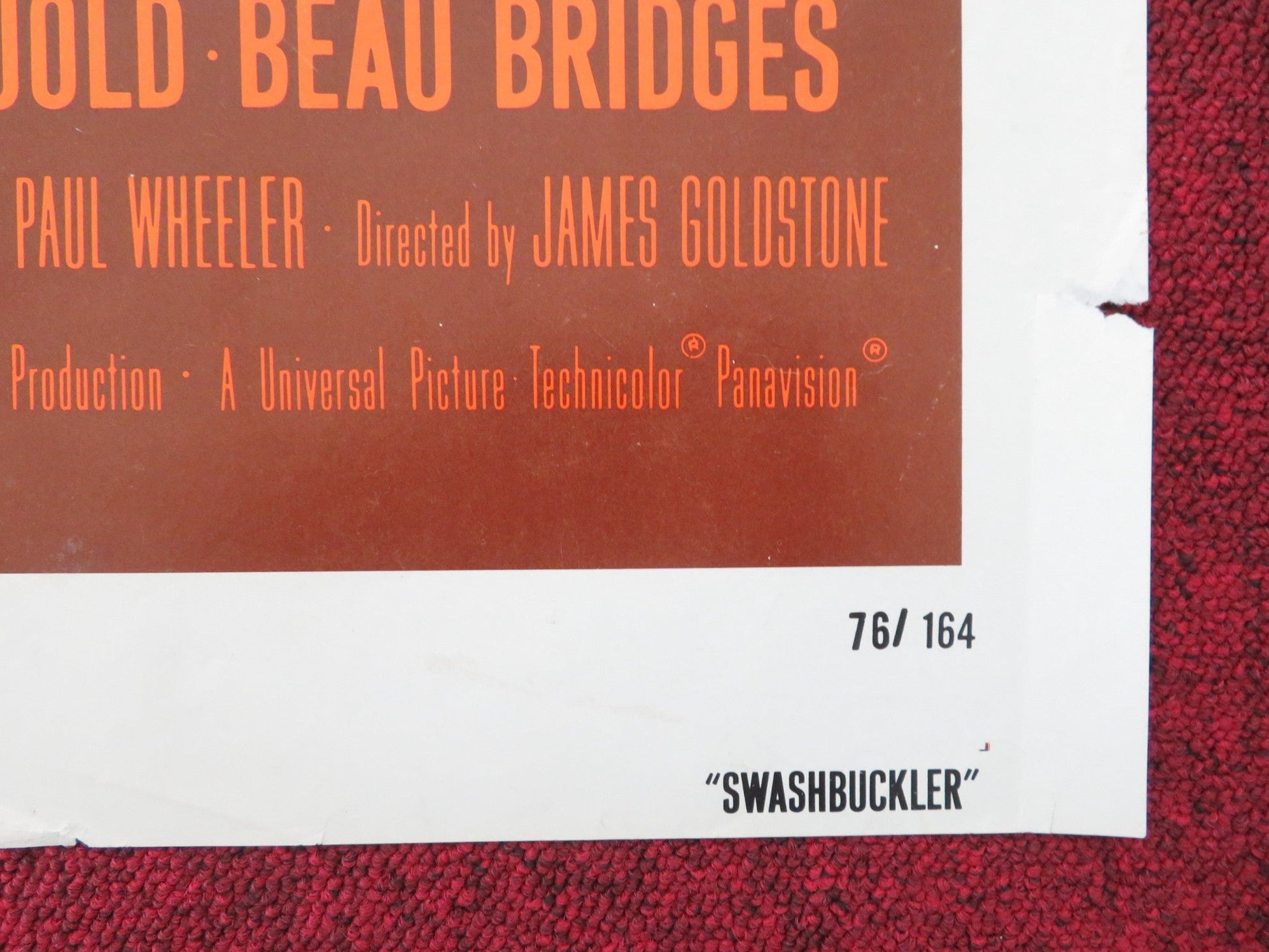 SWASHBUCKLER FOLDED US ONE SHEET POSTER ROBERT SHAW JAMES EARL JONES 1976 Movie posters