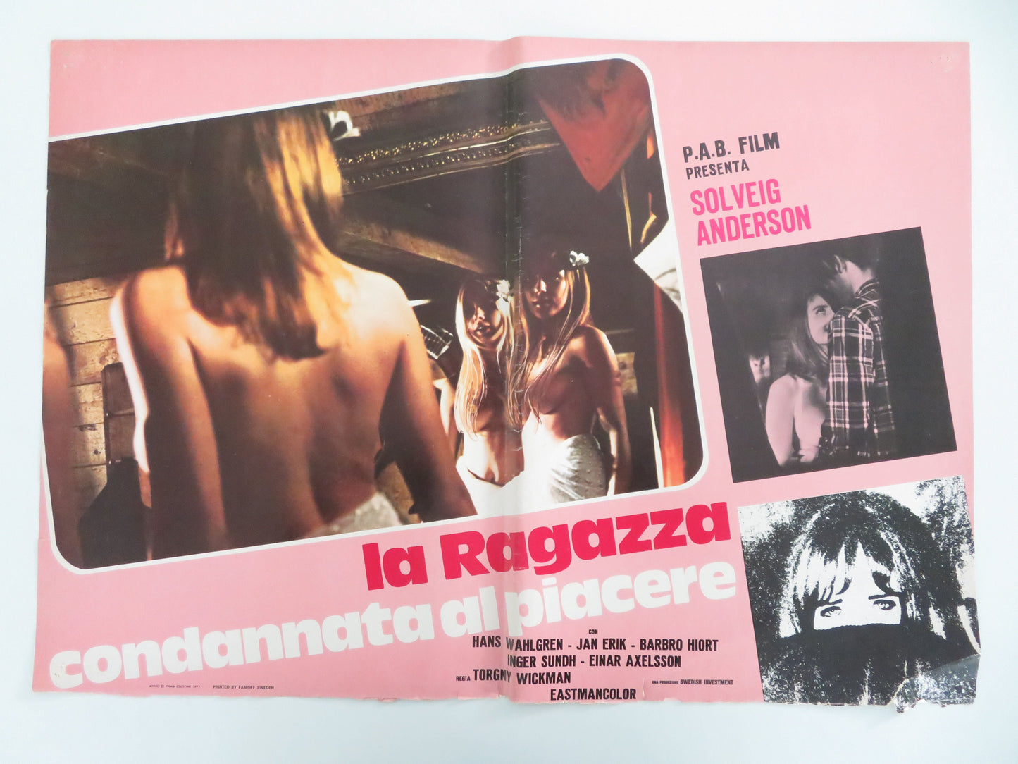Swedish and Underage Italian Fotobusta Posters Lot of 7 Andersson 1971 Movie posters