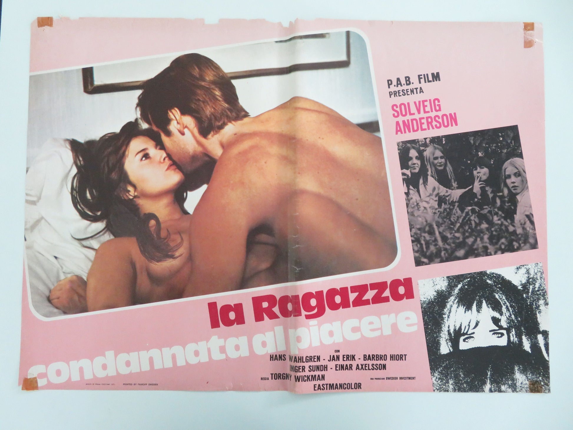 Swedish and Underage Italian Fotobusta Posters Lot of 7 Andersson 1971 Movie posters
