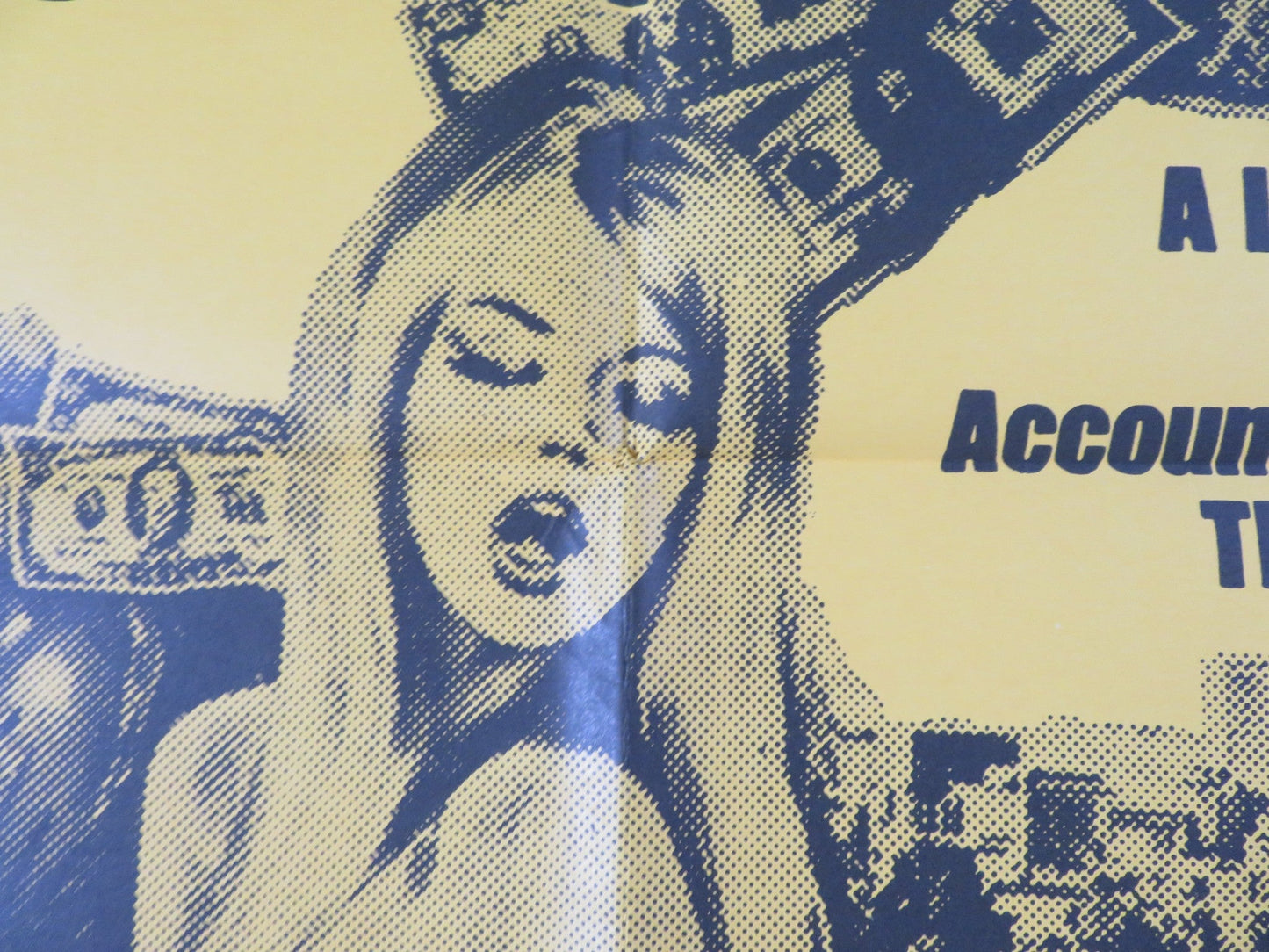 SWISS BANK ACCOUNT FOLDED US ONE SHEET POSTER BILL EWING FRANK BONNER 1974 Rendezvous Cinema Movie posters