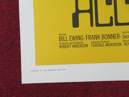 SWISS BANK ACCOUNT FOLDED US ONE SHEET POSTER BILL EWING FRANK BONNER 1974 Rendezvous Cinema Movie posters
