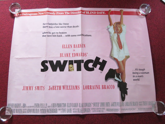 SWITCH UK QUAD ROLLED POSTER ELLEN BARKIN JIMMY SMITS 1991 Rendezvous Cinema Movie posters