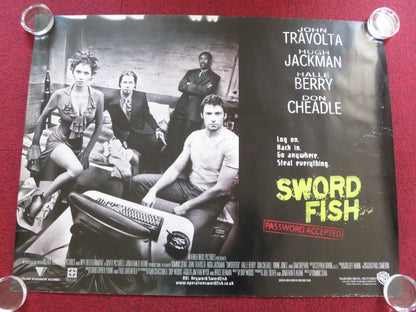 SWORD FISH UK QUAD ROLLED POSTER JOHN TRAVOLTA HUGH JACKMAN 2001 Rendezvous Cinema Movie posters
