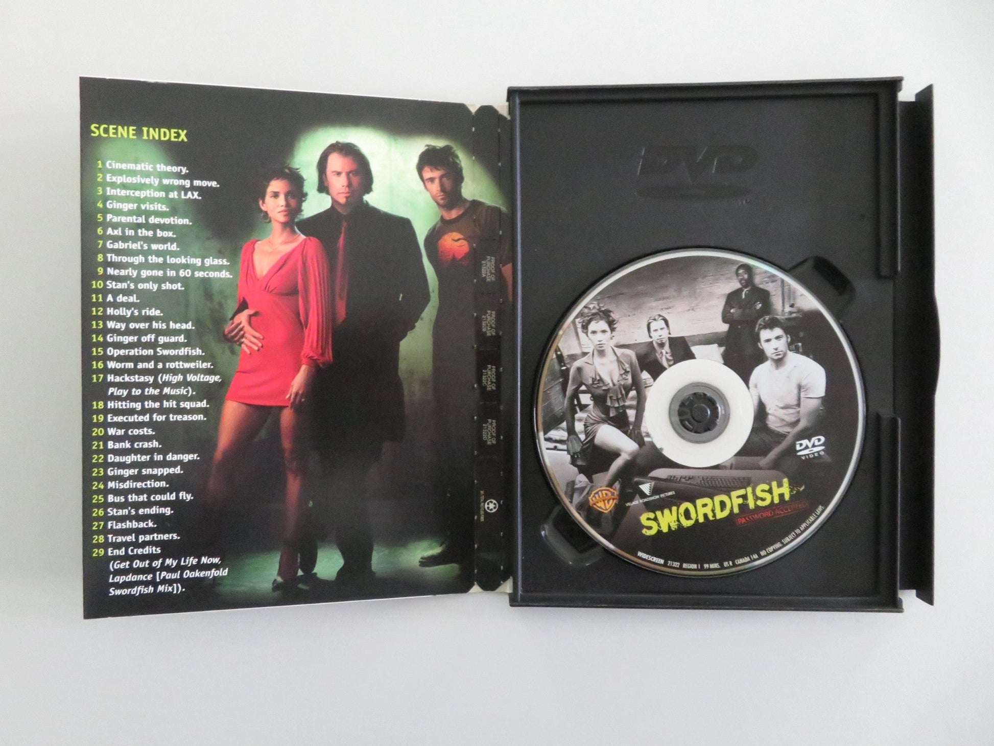 Swordfish (DVD) John Travolta Hugh Jackman 2001 Region 1 Movie posters