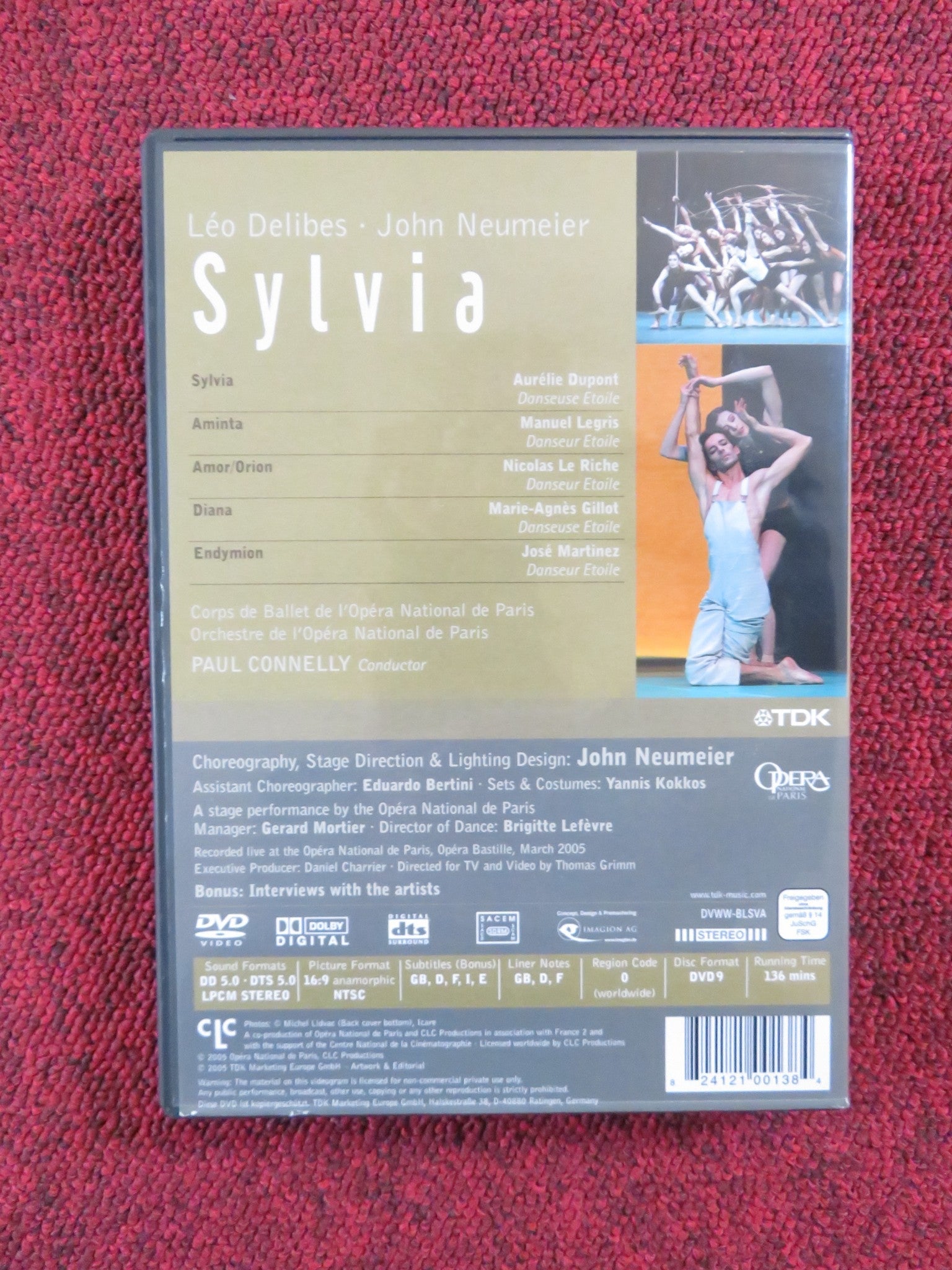 SYLVIA BALLET DE L'OPERA NATIONAL DE PARIS (DVD) AURELIE DUPONT 2005 REGION 0 Rendezvous Cinema Movie posters
