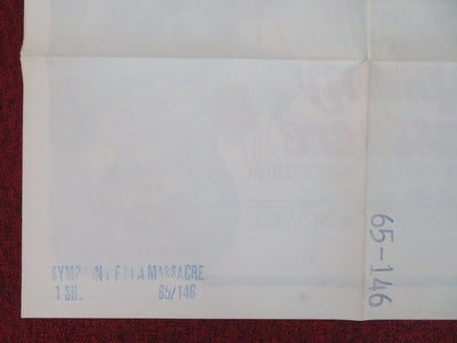 SYMPHONY FOR A MASSACRE FOLDED US ONE SHEET POSTER AUCLAIR CLAUDE DAUPHIN 1965 Movie posters