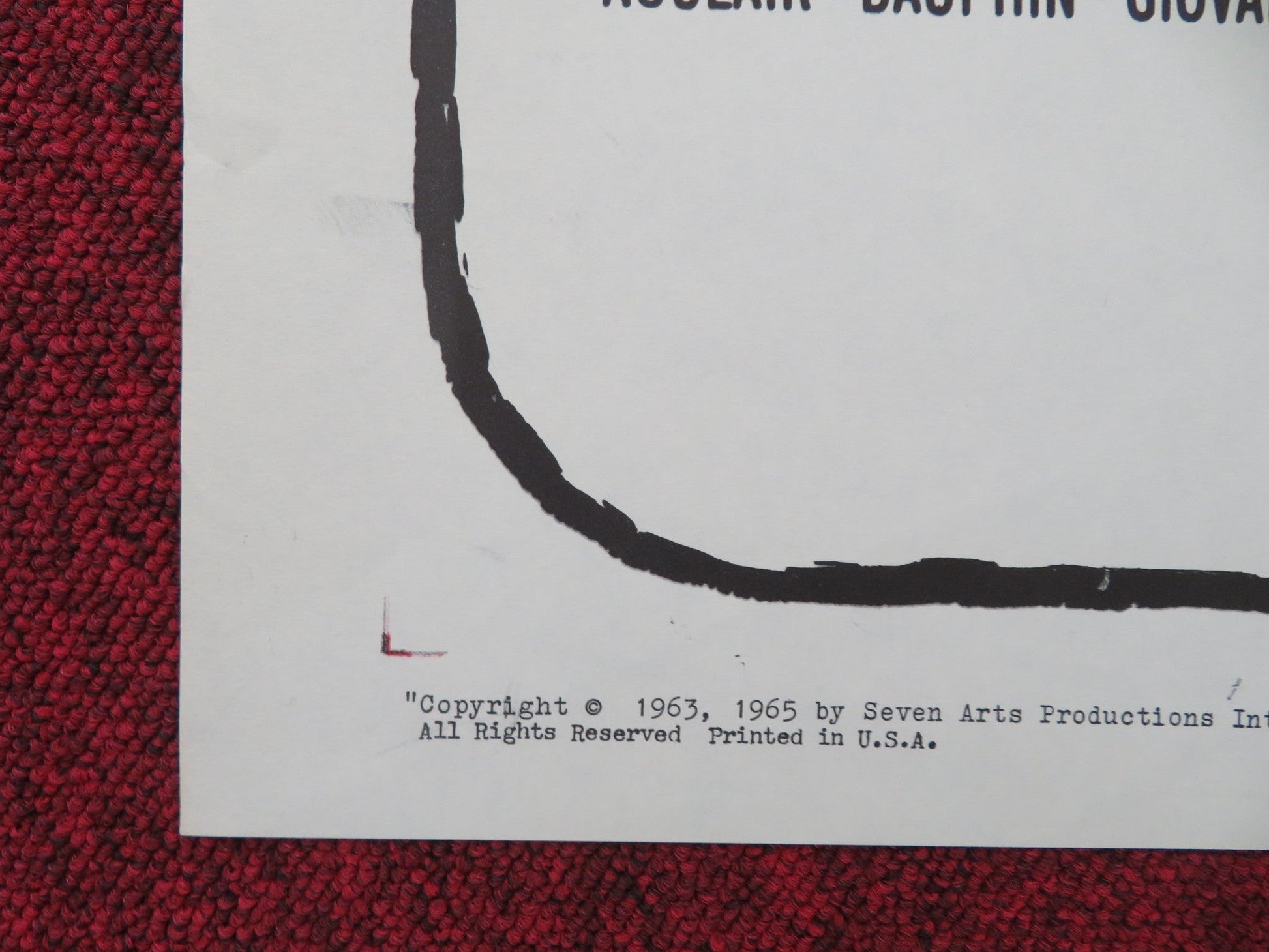 SYMPHONY FOR A MASSACRE FOLDED US ONE SHEET POSTER AUCLAIR CLAUDE DAUPHIN 1965 Movie posters