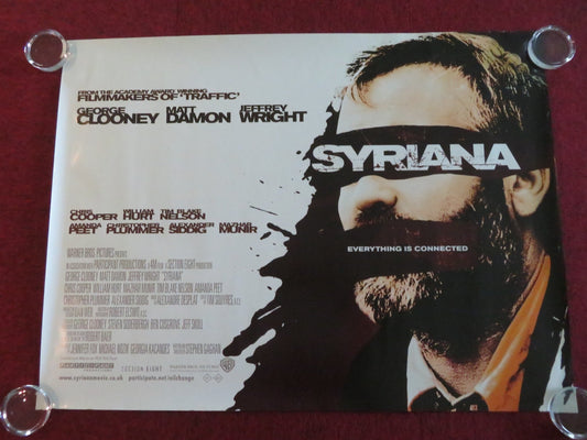 SYRIANA UK QUAD ROLLED POSTER GEORGE CLOONEY MATT DAMON 2005 - Rendezvous Cinema