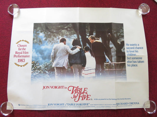 TABLE FOR FIVE UK QUAD ROLLED POSTER JON VOIGT RICHARD CRENNA 1983 Rendezvous Cinema Movie posters