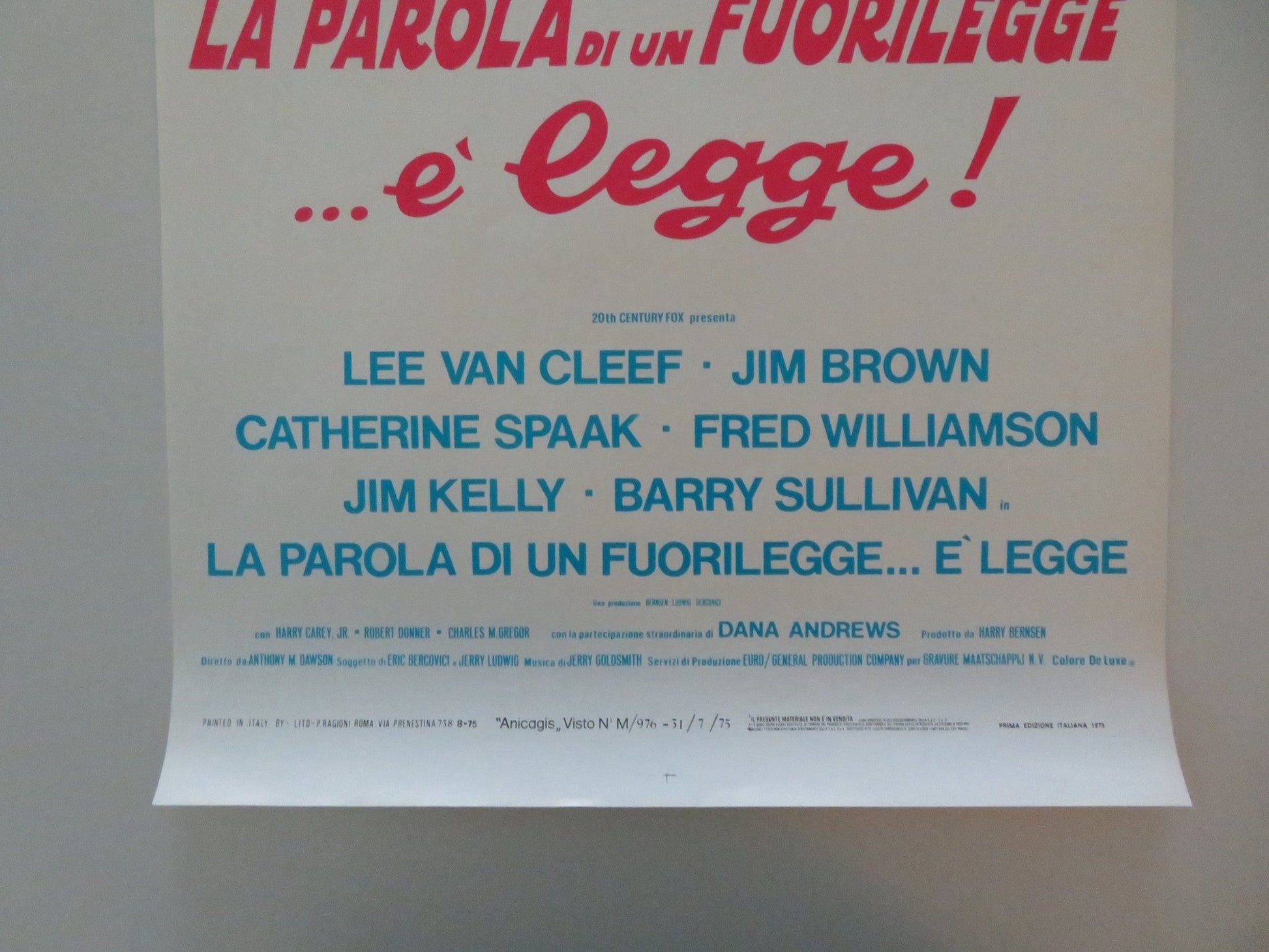 TAKE A HARD RIDE ITALIAN LOCANDINA POSTER JIM BROWN LEE VAN CLEEF 1975 Movie posters