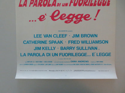 TAKE A HARD RIDE ITALIAN LOCANDINA POSTER JIM BROWN LEE VAN CLEEF 1975 Movie posters