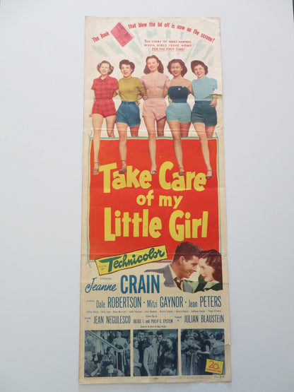 TAKE CARE OF MY LITTLE GIRL US INSERT POSTER JEANNE CRAIN DALE ROBERTSON 1951 Rendezvous Cinema Movie posters
