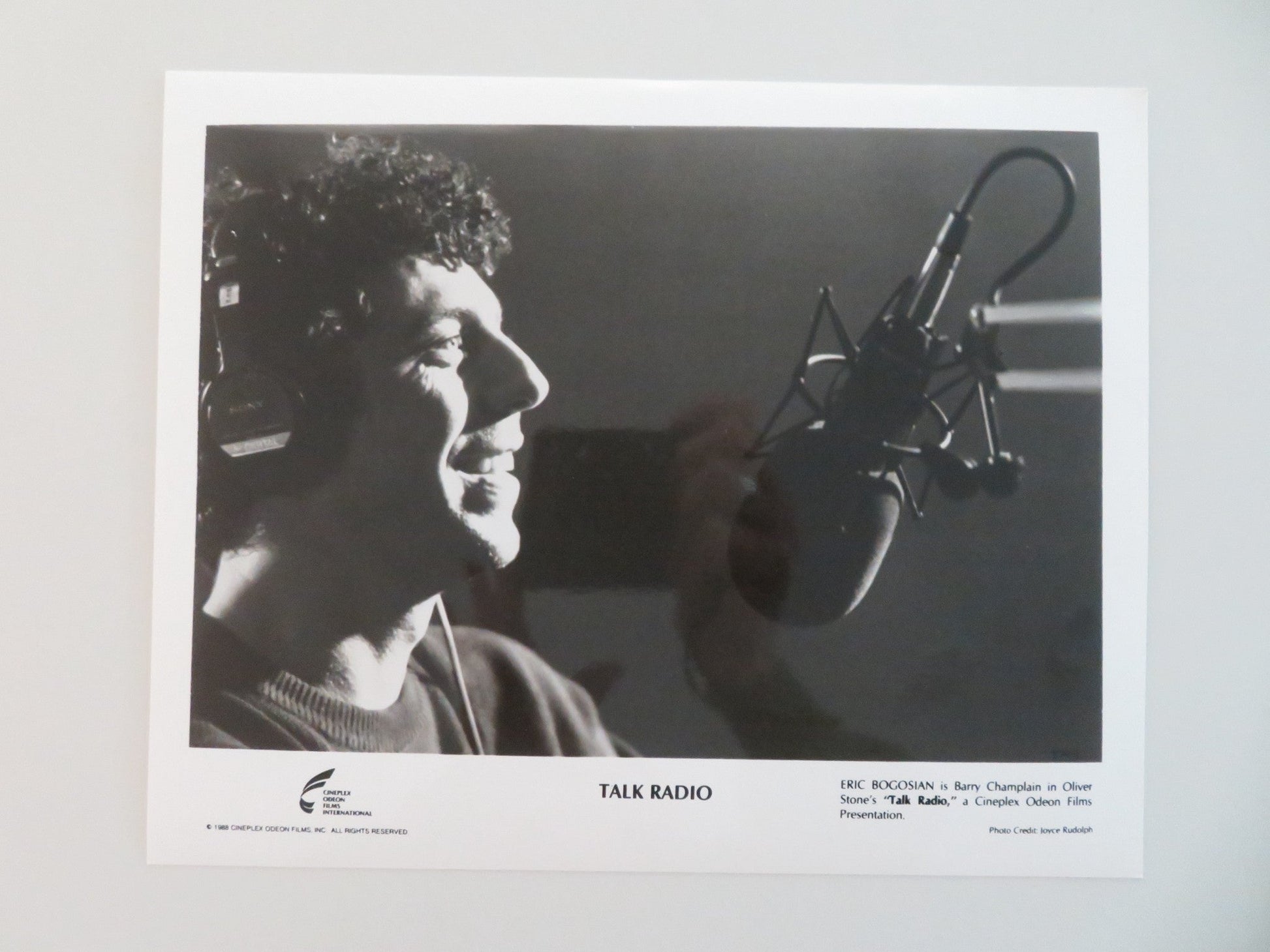 TALK RADIO MOVIE STILL PHOTO LOT OF 5 ERIC BOGOSIAN ELLEN GREENE 1988 Movie posters