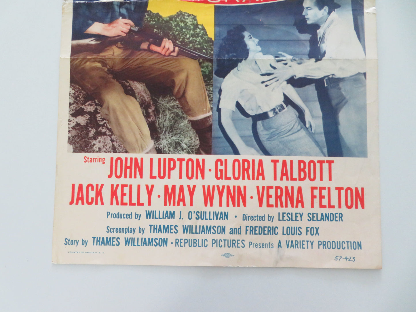 Taming Sutton's Gal US Insert Poster John Lupton Gloria Talbott 1957 Movie posters