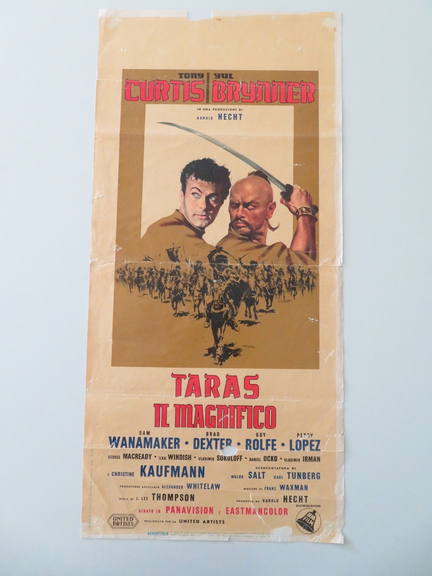 TARAS BULBA ITALIAN LOCANDINA POSTER TONY CURTIS YUL BRYNNER 1962 Movie posters