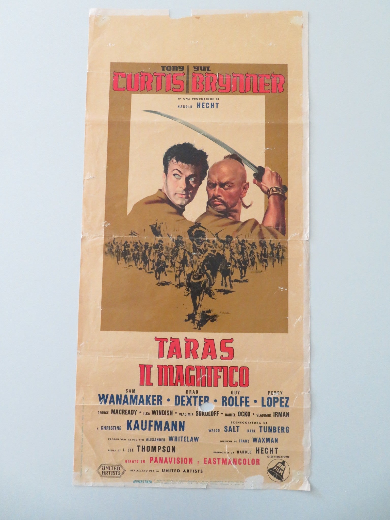 TARAS BULBA ITALIAN LOCANDINA POSTER TONY CURTIS YUL BRYNNER 1962 Movie posters