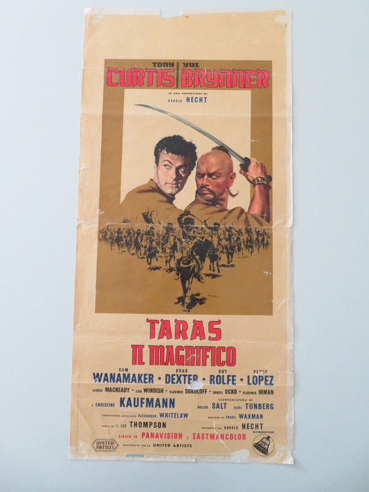 TARAS BULBA ITALIAN LOCANDINA POSTER TONY CURTIS YUL BRYNNER 1962 Movie posters