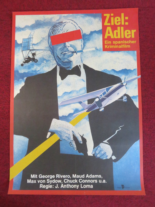 TARGET EAGLE GERMAN POSTER ROLLED JORGE RIVERO MAUD ADAMS MAX VON SYDOW 1982 Rendezvous Cinema Movie posters