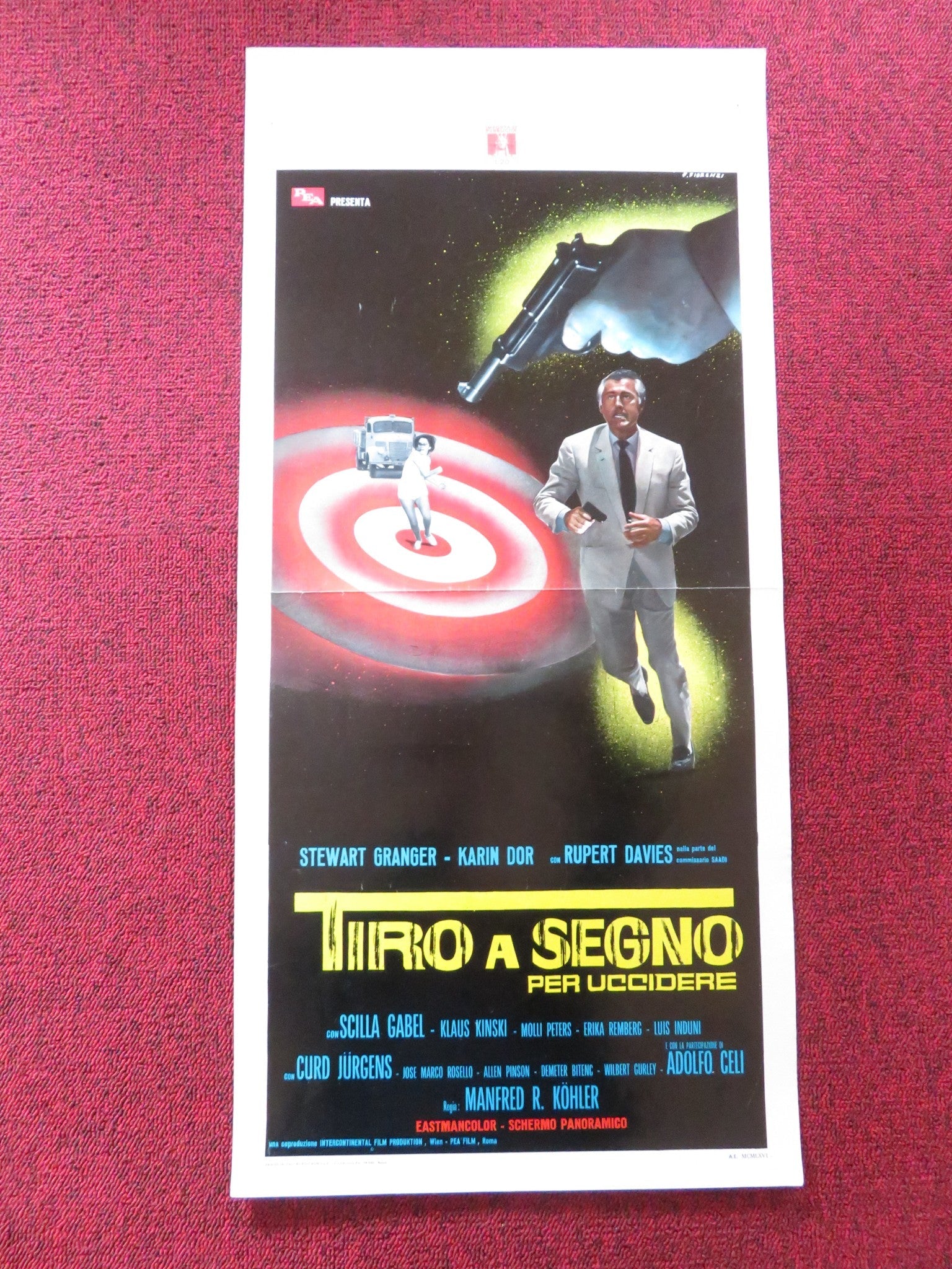 TARGET FOR KILLING ITALIAN LOCANDINA POSTER STEWART GRANGER KARIN DOR 1966 Rendezvous Cinema Movie posters