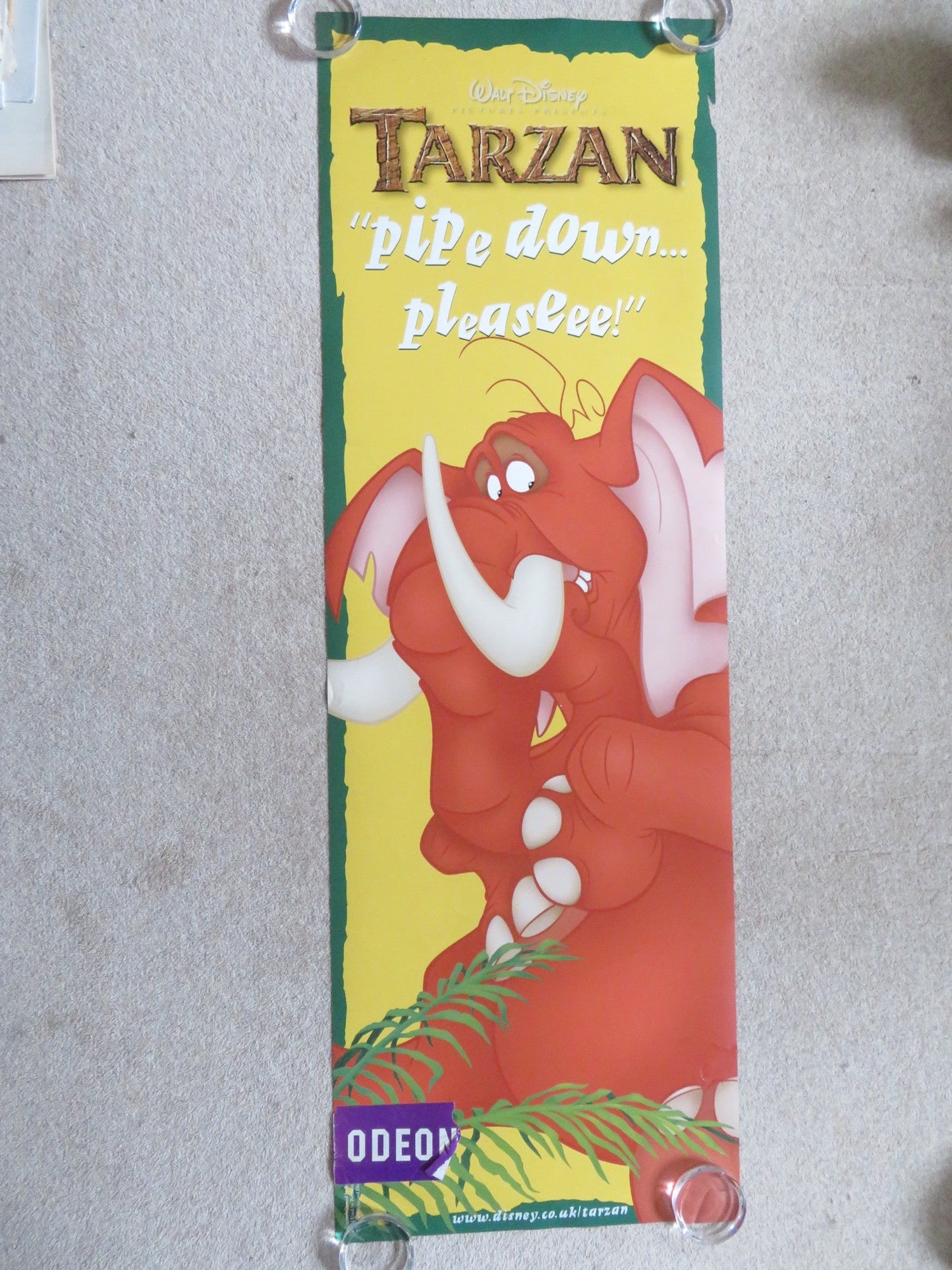 TARZAN - DOUBLE IMAGE - A DOOR PANEL POSTER ROLLED DISNEY GLENN CLOSE 1999 Rendezvous Cinema Movie posters