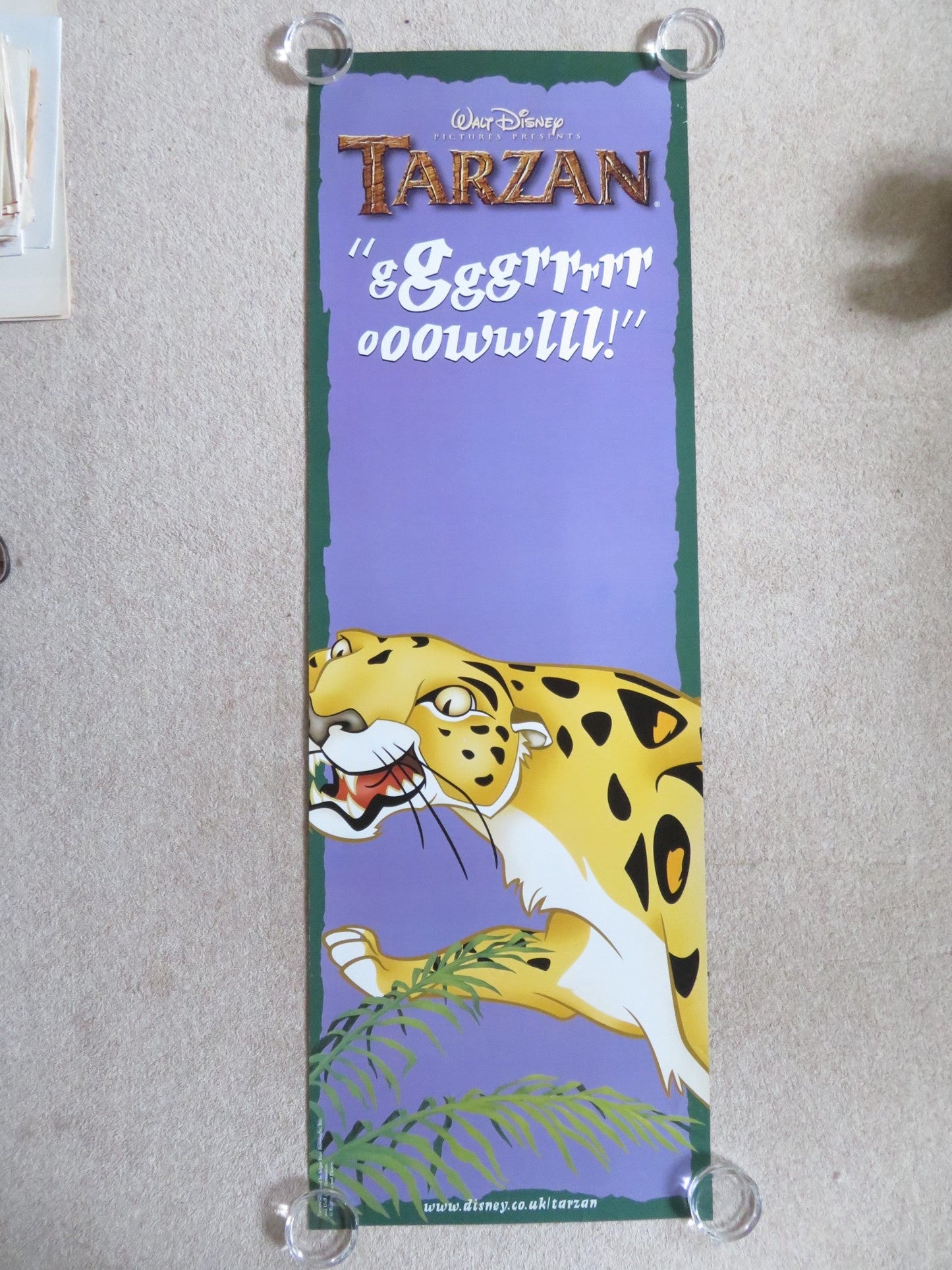 TARZAN - DOUBLE IMAGE - B DOOR PANEL POSTER ROLLED DISNEY GLENN CLOSE 1999 Rendezvous Cinema Movie posters