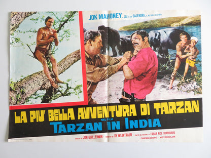 TARZAN GOES TO INDIA - D ITALIAN FOTOBUSTA POSTER JOCK MAHONEY LEO GORDON 1962 Rendezvous Cinema Movie posters