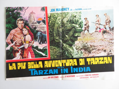 TARZAN GOES TO INDIA - F ITALIAN FOTOBUSTA POSTER JOCK MAHONEY LEO GORDON 1962 Rendezvous Cinema Movie posters