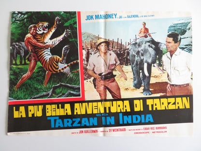 TARZAN GOES TO INDIA - H ITALIAN FOTOBUSTA POSTER JOCK MAHONEY LEO GORDON 1962 Rendezvous Cinema Movie posters