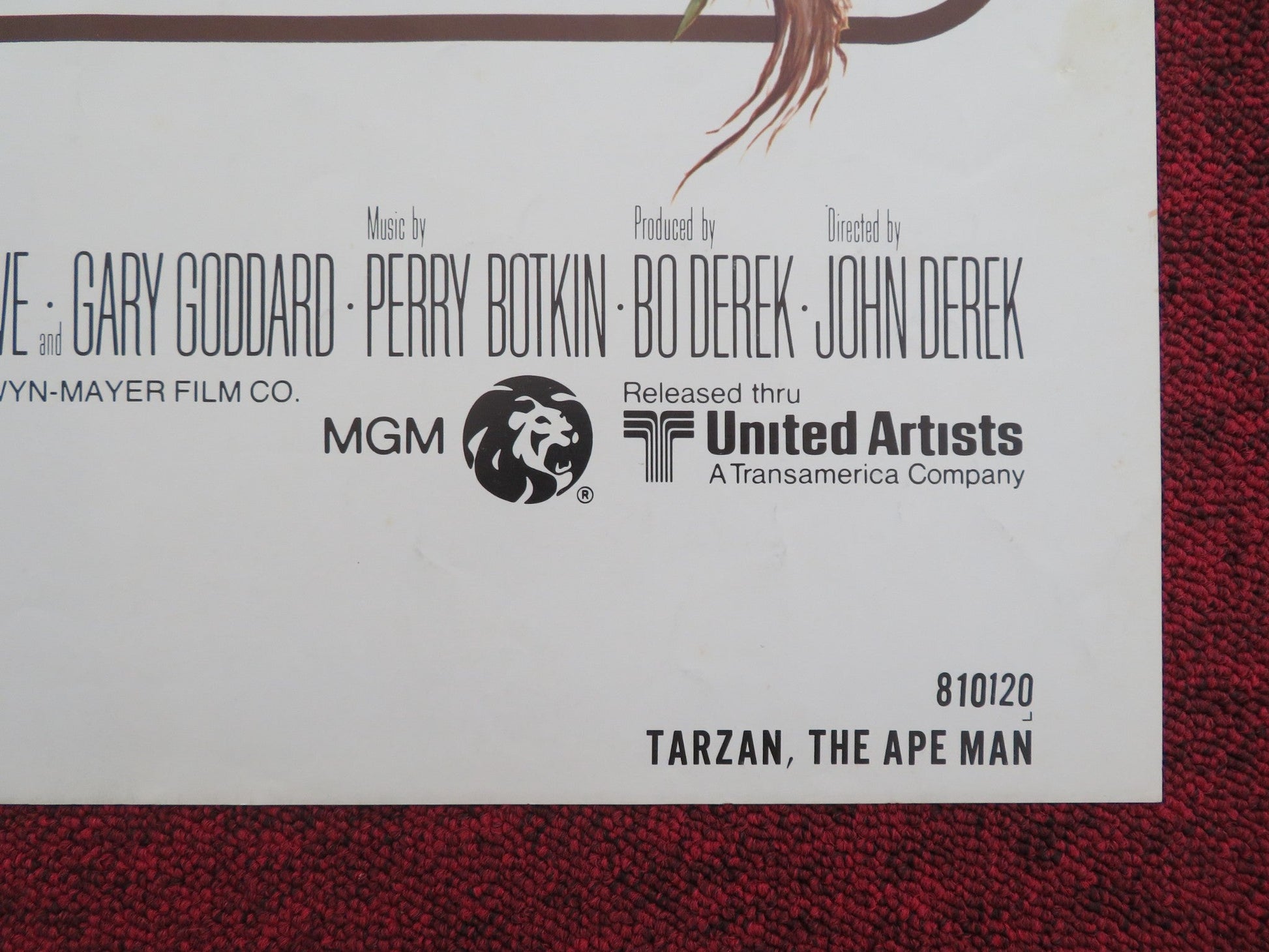 Tarzan, The Ape Man Folded US One Sheet Poster Bo Derek Richard Harris 1981 Movie posters