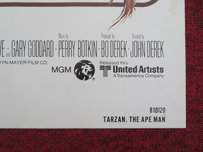 Tarzan, The Ape Man Folded US One Sheet Poster Bo Derek Richard Harris 1981 Movie posters
