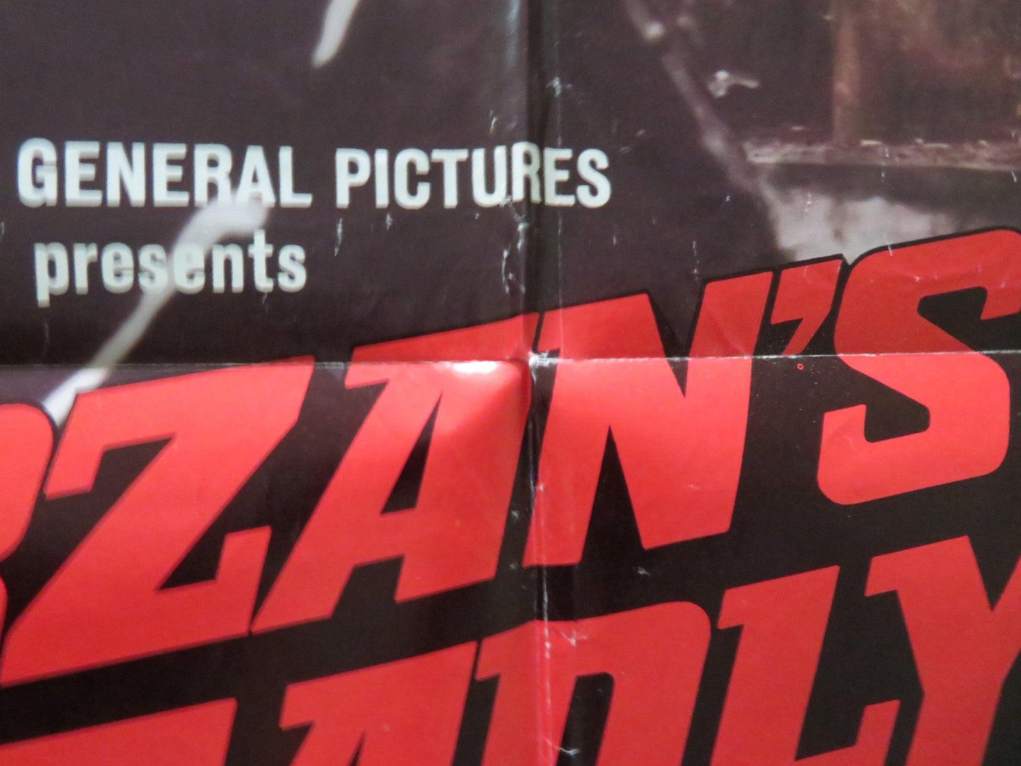 TARZAN'S DEADLY SILENCE FOLDED US ONE SHEET POSTER RON ELY JOCK MAHONEY 1970 Movie posters