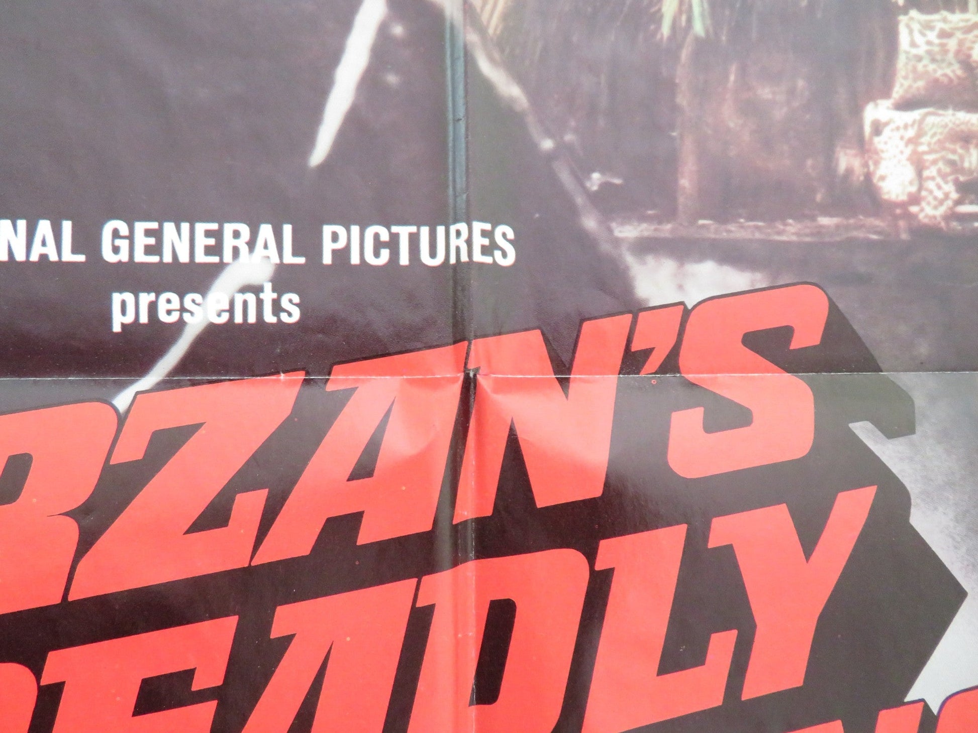 Tarzan's Deadly Silence Folded US One Sheet Poster Ron Ely Jock Mahoney 1970 Movie posters