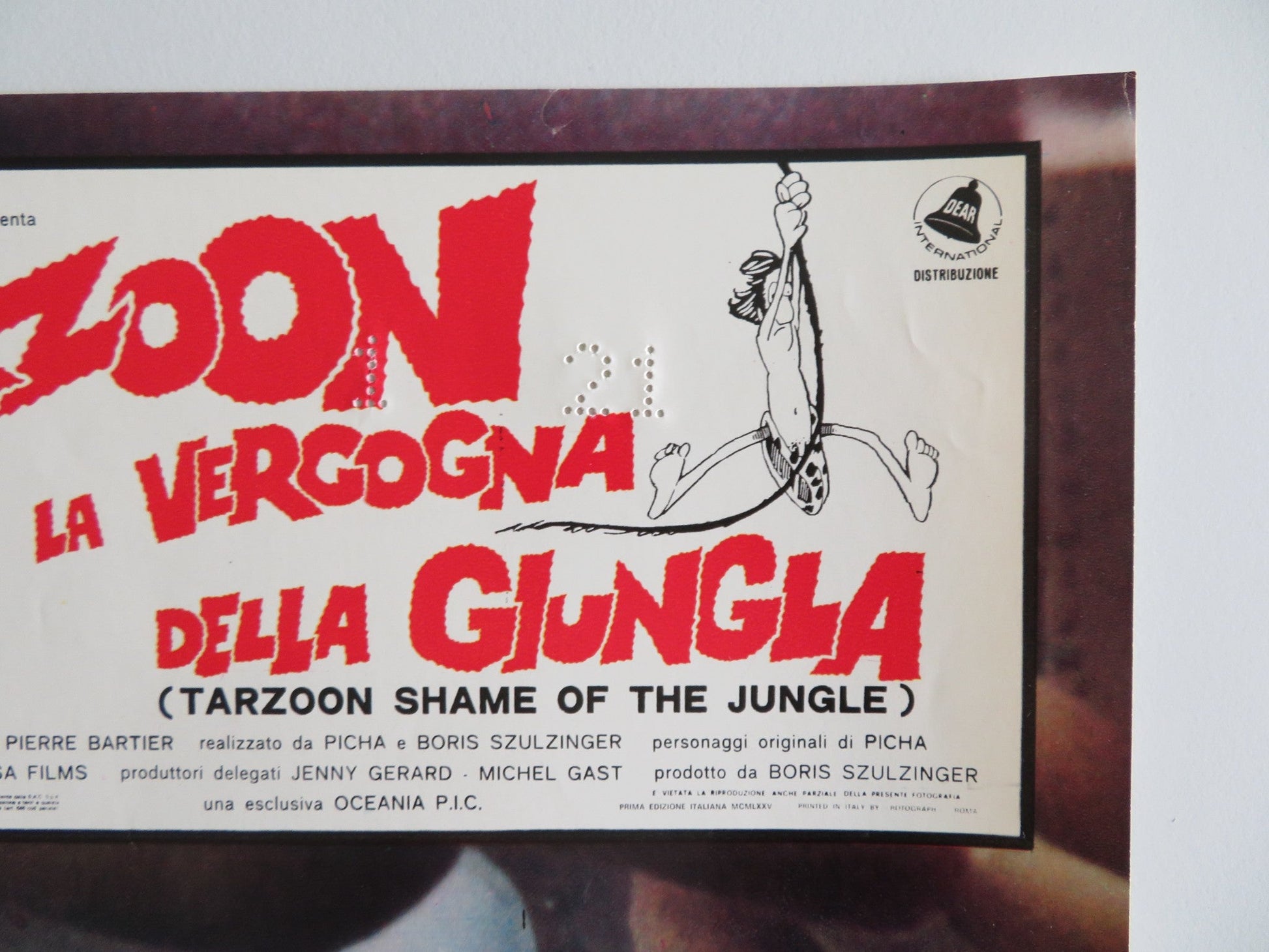 TARZOON SHAME OF THE JUNGLE - C ITALIAN FOTOBUSTA POSTER BERNARD DHERAN 1975 Rendezvous Cinema Movie posters