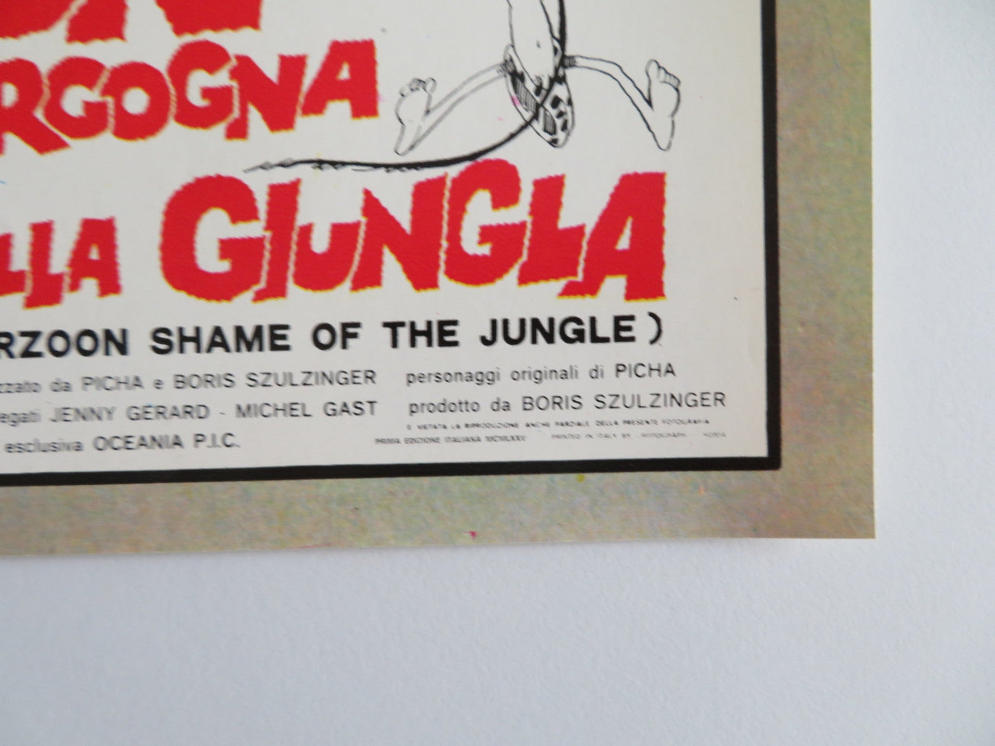 TARZOON SHAME OF THE JUNGLE - D ITALIAN FOTOBUSTA POSTER BERNARD DHERAN 1975 Rendezvous Cinema Movie posters